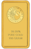 Lingote de oro 100 g Perth mint