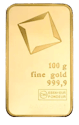 Lingote de oro 100 g Valcambi Suisse