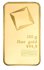 Goldbarren 100 g Valcambi Suisse