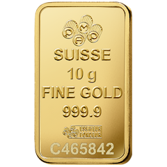Gold bar 10 g PAMP Suisse
