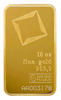 Gold bar 10 oz Valcambi Suisse