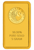 Gold bar 5 g Perth mint