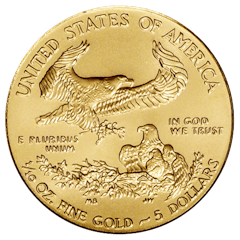 Gold coin 1/10 oz American Gold Eagle