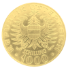 Moneda de oro 1000 Schilling Austria 1976
