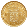 Moneda de oro 10 guilder/gulden Países Bajos Wilhelmina