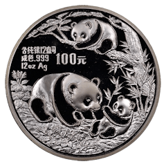 Zilver munt 12 oz Panda