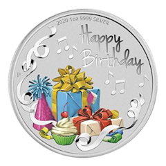 Silbermünze 1 Unze Happy birthday - Perth mint