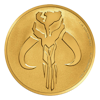 Gold coin 1 oz Star wars Mandalorian mythosaur symbol