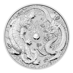Silbermünze 2 Unzen Dragon & Dragon