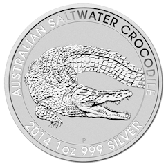 Silbermünze 500 x 1 Unzen Monster box Saltwater Crocodile Australien 