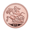 Moneda de oro Piedfort Sovereign Reino Unido